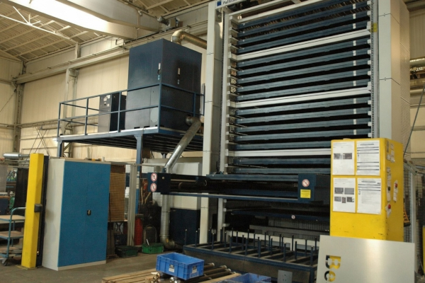 Trumpf Laseranlage, Fiberlaser, automatisiertes Zwischenlager